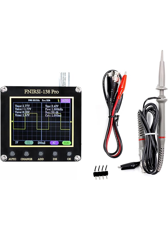 promass 138Pro Handheld Portable Oscilloscope Set with High Voltage Probe 2.4" TFT Display Mini Digital Oscilloscope-200KHz Bandwidth and 2.5MS/S Sampling Rate - Image 1