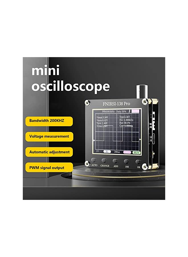 promass 138Pro Handheld Portable Oscilloscope Set with High Voltage Probe 2.4" TFT Display Mini Digital Oscilloscope-200KHz Bandwidth and 2.5MS/S Sampling Rate - Image 3