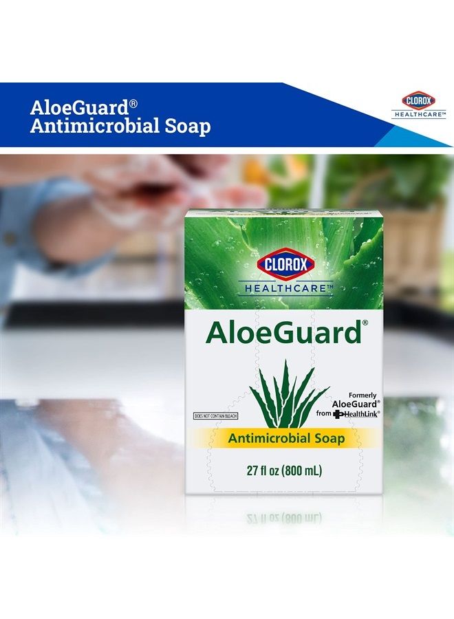 Clorox صابون مضاد للميكروبات من ألوغارد للرعاية الصحية، 27 أونصة سائلة، كيس صابون يد مضاد للميكروبات في علبة - Image 2
