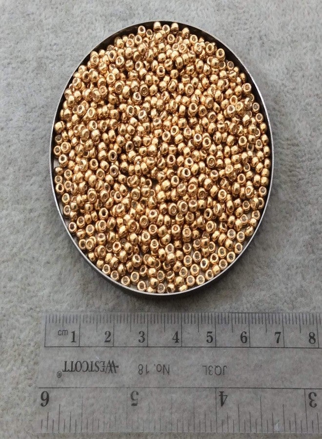 Miyuki Round Seed Bead Size 8/0 22g-Tube Galvanised Gold - Image 2