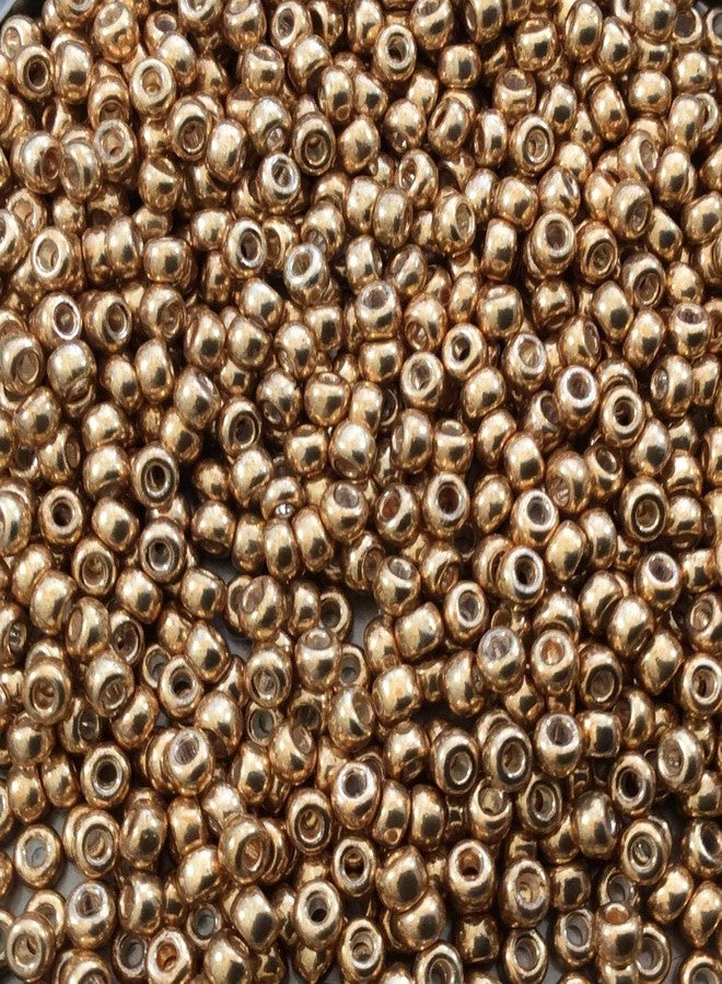 Miyuki Round Seed Bead Size 8/0 22g-Tube Galvanised Gold - Image 1