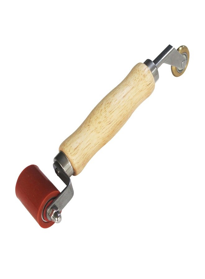 LUO KE 𝐋𝐮𝐨 𝐤𝐞 Heavy Duty Silicone Seam Roller - 40mm Sound Deadening Silicone Hand Rollers with 6mm Brass Detail Penny Roller Used for PVC/Tpo/Epdm Single Ply Roofing Tape - Image 1