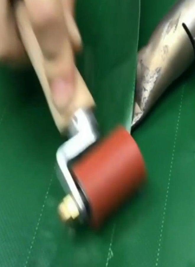 LUO KE 𝐋𝐮𝐨 𝐤𝐞 Heavy Duty Silicone Seam Roller - 40mm Sound Deadening Silicone Hand Rollers with 6mm Brass Detail Penny Roller Used for PVC/Tpo/Epdm Single Ply Roofing Tape - Image 5