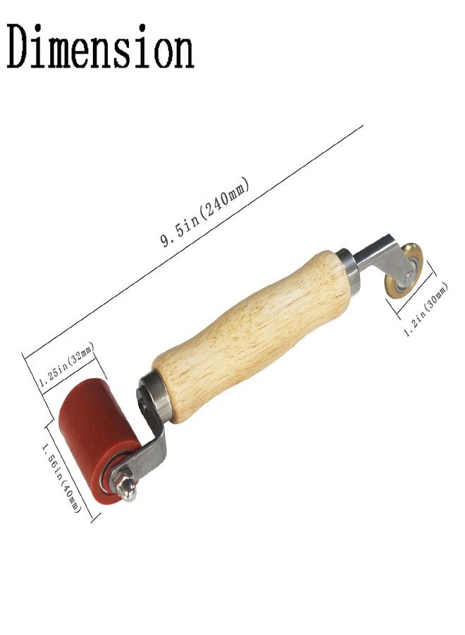 LUO KE 𝐋𝐮𝐨 𝐤𝐞 Heavy Duty Silicone Seam Roller - 40mm Sound Deadening Silicone Hand Rollers with 6mm Brass Detail Penny Roller Used for PVC/Tpo/Epdm Single Ply Roofing Tape - Image 2