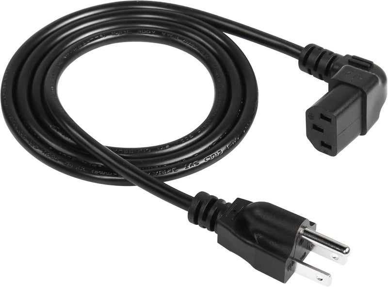CERRXIAN 393 FT 18AWG NEMA 515P to Up Angle IEC 320 C13 Computer Power Cord10A250V 3 Prong Wire USA Standard AC Power Supply Cord for PC TV Monitor Printer - Image 1