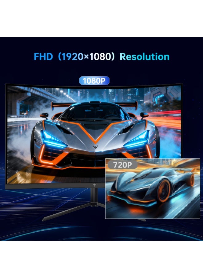 KTC 24 Inch 240Hz Curved Gaming Monitor, FHD 1080p 1500R 1ms Computer Monitor, Adaptive Sync, 3000:1 Contrast, HDR Support, HDMI 2.0 & DP 1.4, Low Blue Light, Tilt, VESA, H24S17P - Image 2