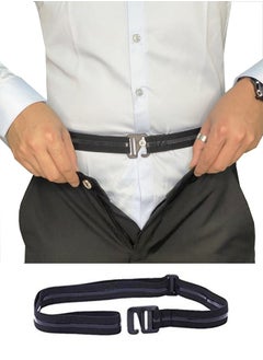 HY 1 Pcs Men Shirt Stays Shirt Lock Belt,Shirt Stays Adjustable Elastic Shirt Holder Keeps Shirt Tucked in for Men,Garter Belt Man Shirt Men’s Shirts Universal Men and Women Lock 110CM  - Image 1