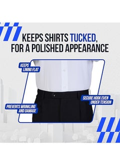 HY 1 Pcs Men Shirt Stays Shirt Lock Belt,Shirt Stays Adjustable Elastic Shirt Holder Keeps Shirt Tucked in for Men,Garter Belt Man Shirt Men’s Shirts Universal Men and Women Lock 110CM  - Image 4