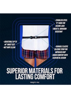 HY 1 Pcs Men Shirt Stays Shirt Lock Belt,Shirt Stays Adjustable Elastic Shirt Holder Keeps Shirt Tucked in for Men,Garter Belt Man Shirt Men’s Shirts Universal Men and Women Lock 110CM  - Image 3