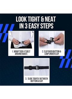 HY 1 Pcs Men Shirt Stays Shirt Lock Belt,Shirt Stays Adjustable Elastic Shirt Holder Keeps Shirt Tucked in for Men,Garter Belt Man Shirt Men’s Shirts Universal Men and Women Lock 110CM  - Image 5