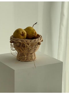 Maison Avf Rattan Bamboo Wicker Wooden Beaded Bowl-Basket  - Image 4