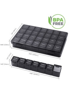 RTYY Monthly Pill Organizer, 28 Day Pill Box, 4 Weeks One Month Pill Cases, Large Compartments Medicine Organizer for Vitamins, Fish Oils, Supplements  - Image 4