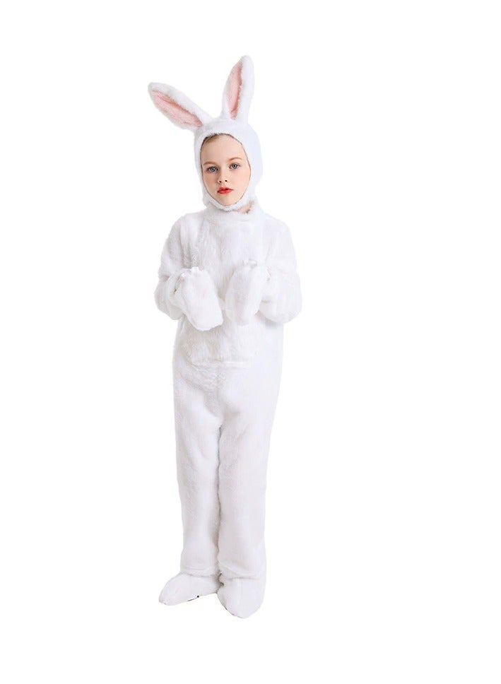 White rabbit tight-fitting costume for role-playing, suitable for parties, birthdays and Halloween costumes. - Image 2