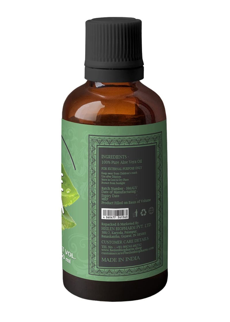 Heilen Biopharm Heilen Biopharm Aloe vera Aloe barbadensis miller Essential Oil For AntiAging Hair Skin care 100 mL Per Bottle Pack of 1  - Image 2