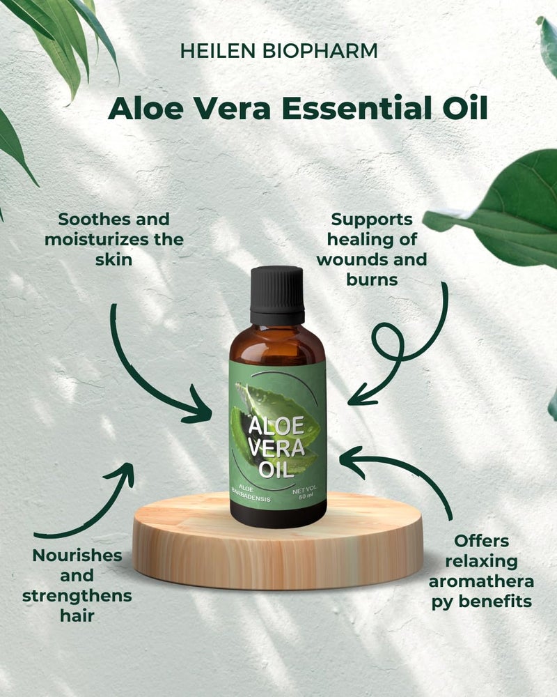 Heilen Biopharm Heilen Biopharm Aloe vera Aloe barbadensis miller Essential Oil For AntiAging Hair Skin care 100 mL Per Bottle Pack of 1  - Image 5