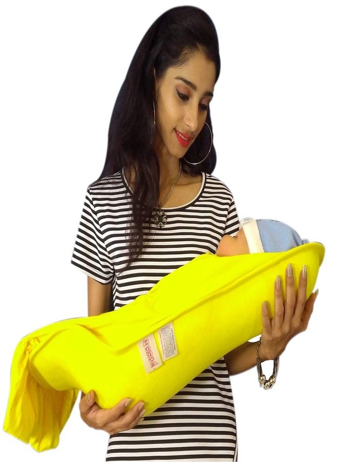 HOOPA Feeding Pillow with nest Sunshine Yellow | Baby Carrier, Reclined Carrier, Nursing Pillow | Infant Carrier | Newborn Carrier | Breastfeeding Pillow - Image 1