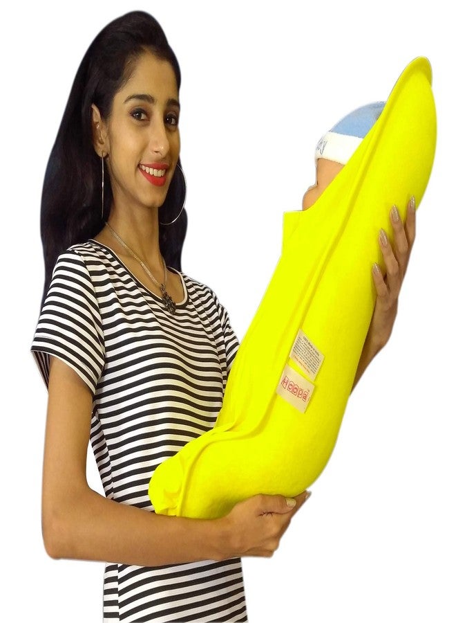 HOOPA Feeding Pillow with nest Sunshine Yellow | Baby Carrier, Reclined Carrier, Nursing Pillow | Infant Carrier | Newborn Carrier | Breastfeeding Pillow - Image 4