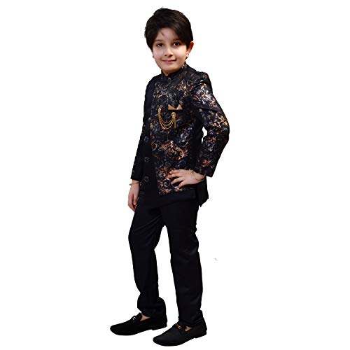 ZOLARIO Sherwani for Kids Boys, Ideal for Birthday, Marriage, Diwali and Other Functions. 5-6 years, Blue color - Image 1