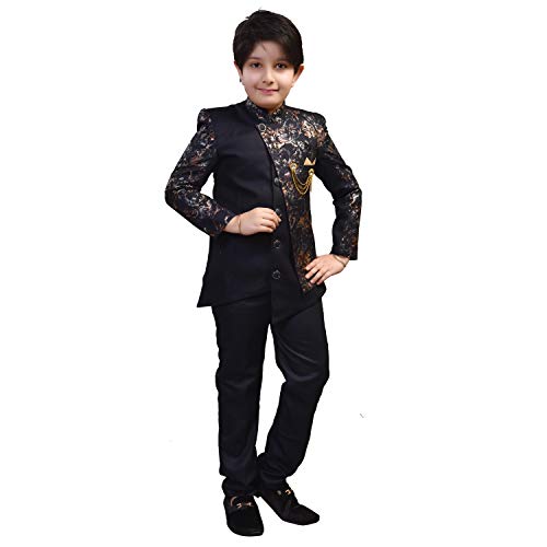 ZOLARIO Sherwani for Kids Boys, Ideal for Birthday, Marriage, Diwali and Other Functions. 5-6 years, Blue color - Image 2