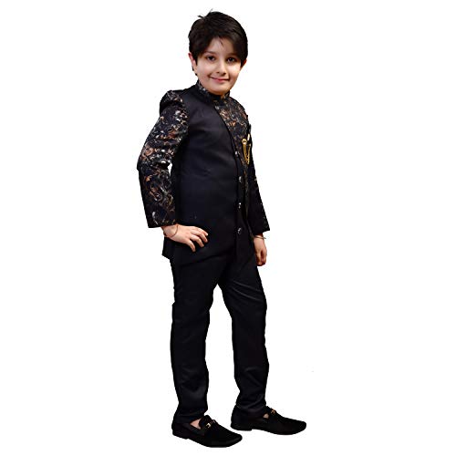 ZOLARIO Sherwani for Kids Boys, Ideal for Birthday, Marriage, Diwali and Other Functions. 5-6 years, Blue color - Image 3