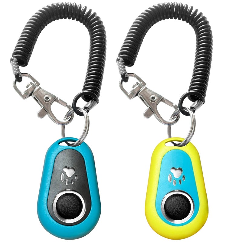 HoAoOo Pet Clicker for Dogs/Cats/Horses/Birds or Other Animals - Clickers for Training (Blue + Green) - Image 1