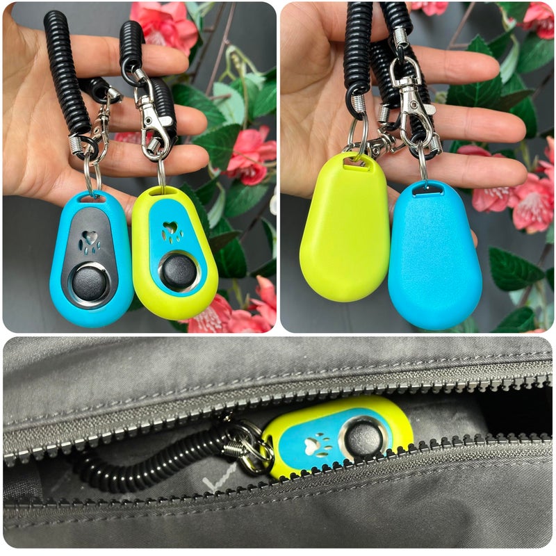 HoAoOo Pet Clicker for Dogs/Cats/Horses/Birds or Other Animals - Clickers for Training (Blue + Green) - Image 2