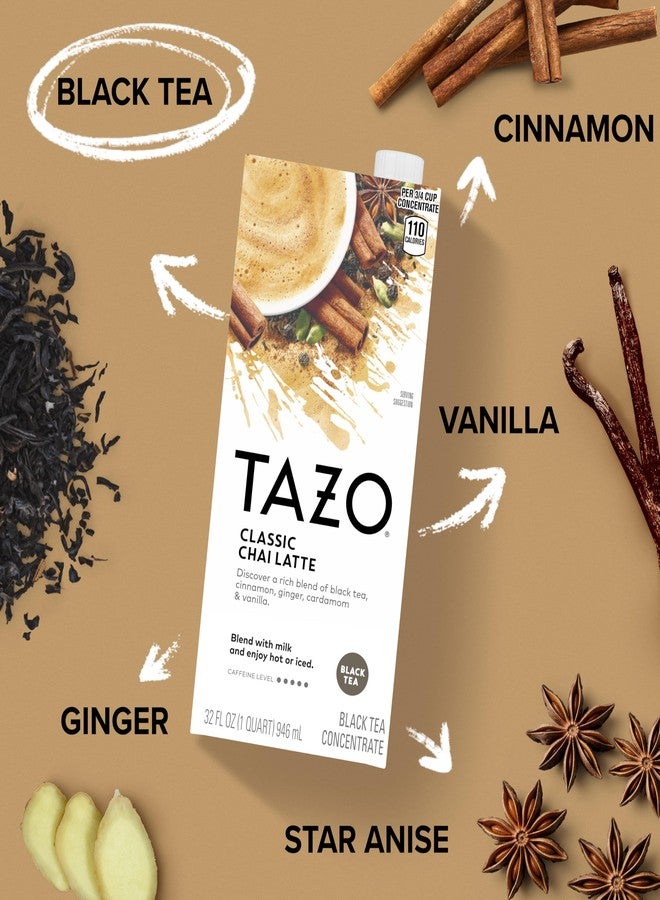 TAZO Classic Chai Latte, Black Tea Concentrate, Easy-to-Serve Caffeinated Chai Tea for Everyday Lattes, Mocktails and Hot or Iced, 32 oz Carton - Image 3