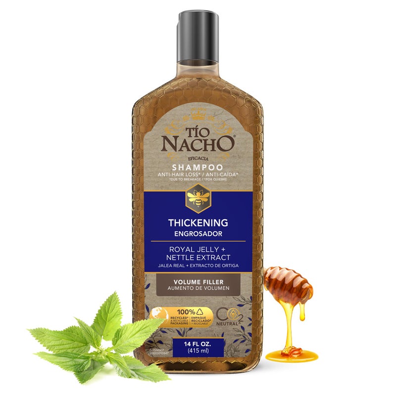 Tio Nacho Thickening Shampoo for Thinning Hair for Women & Men with Royal Jelly & Nettle Extract â€“ Volumizing Hair Loss Shampoo for Fine Hair, Paraben Free, 14 fl oz - Image 1