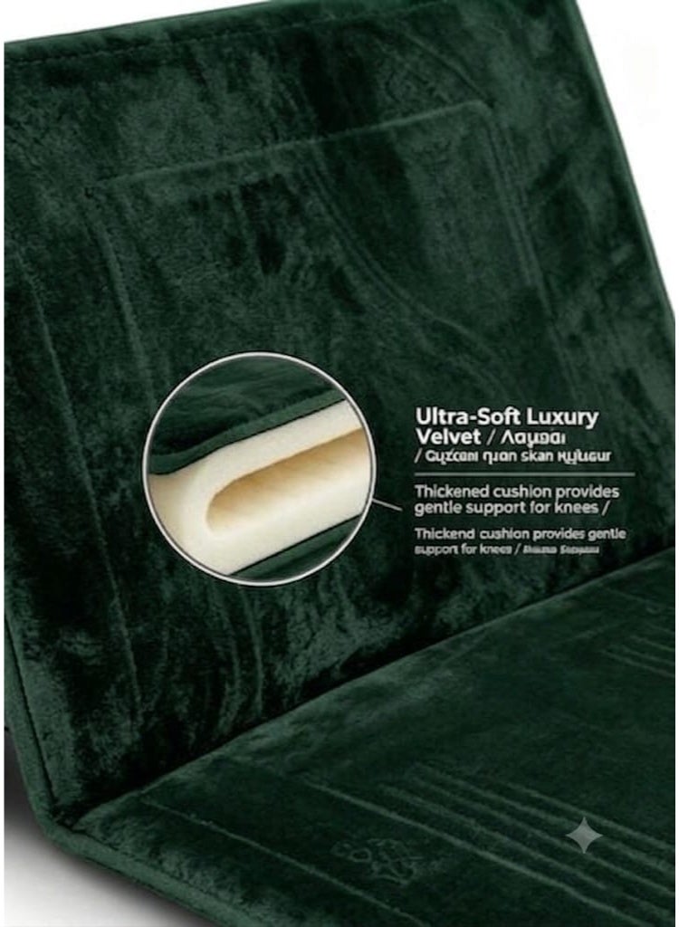 Foldable Padded Prayer Mat with Ultra-Soft Velvet Cushion - Image 2