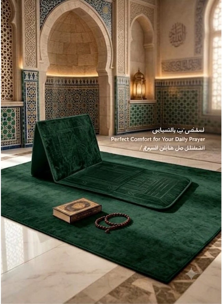Foldable Padded Prayer Mat with Ultra-Soft Velvet Cushion - Image 3