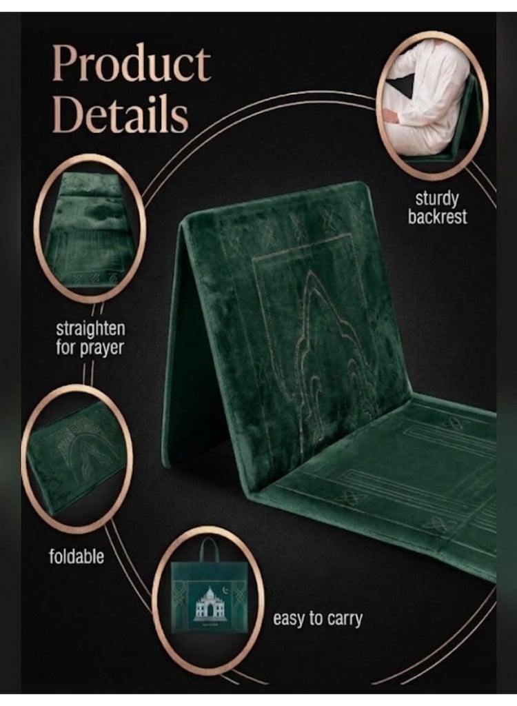 Foldable Padded Prayer Mat with Ultra-Soft Velvet Cushion - Image 4