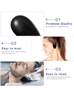 GMORO 8pcs Black Professionale Hair Salon Ear Cover Pads Sheets Ear Protector Hairdressing Dye Coloring Caps Ear Prtotection Earmuff for Hair Salon Hair Coloring Hair Treatment  - Image 3