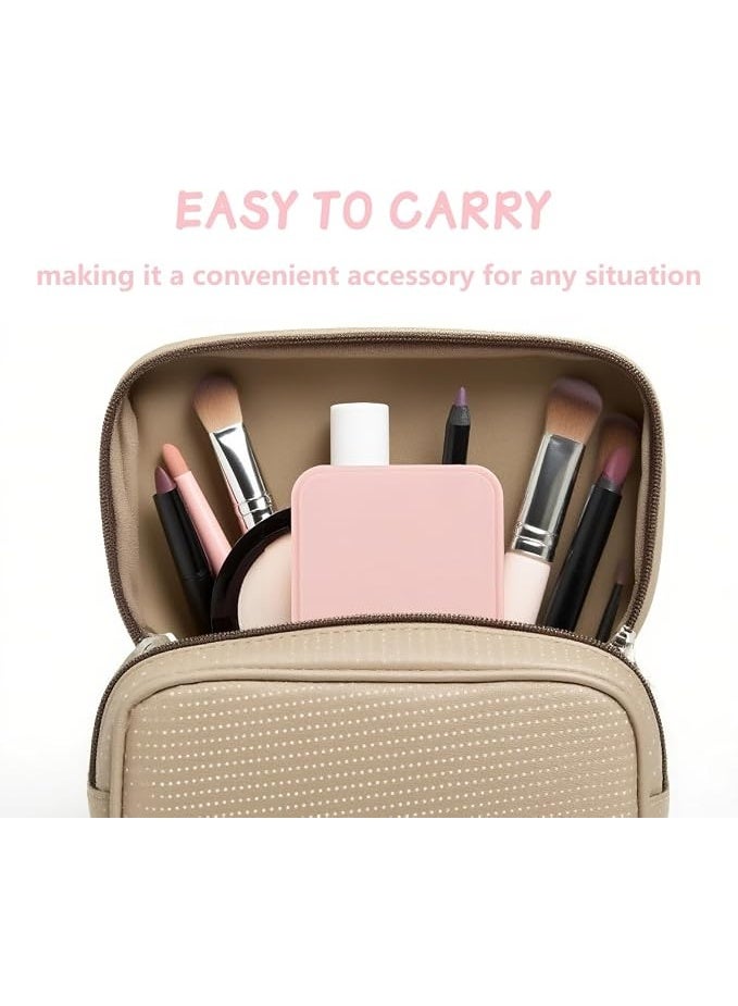 jaexest Pocket Mirror – Portable Folding Compact Makeup Mirror for Quick Touch-ups | Travel-Friendly Double-Sided Compact with Stand – Cute Pink Purse Mirror for Women & Girls – Ideal Gift - Image 4