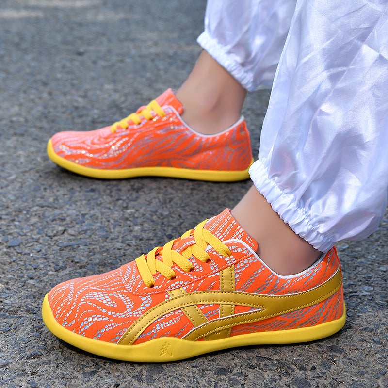 Martial Arts Shoes for Boys and Girls, Training Tai Chi Shoes, Women''s Sports Shoes, Soft Competition Shoes, Physical Examination Practice Shoes, Parent-Child Style for Men and Women - Image 1