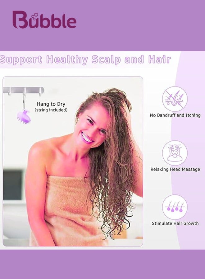 بابل فرشاة تدليك فروة الرأس بابل - بنفسجي | تنظيف عميق وتدليك لفروة الرأس - Image 4