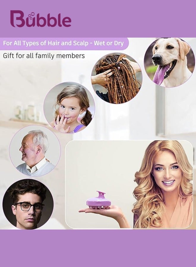 بابل فرشاة تدليك فروة الرأس بابل - بنفسجي | تنظيف عميق وتدليك لفروة الرأس - Image 5