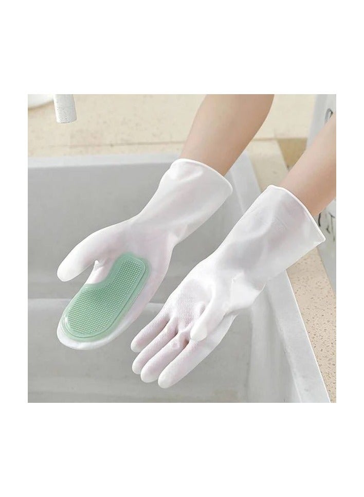 Silicone Rubber Cleaning Gloves – Multipurpose Sponge Gloves for Easy Cleaning and Hand Protection - Image 2