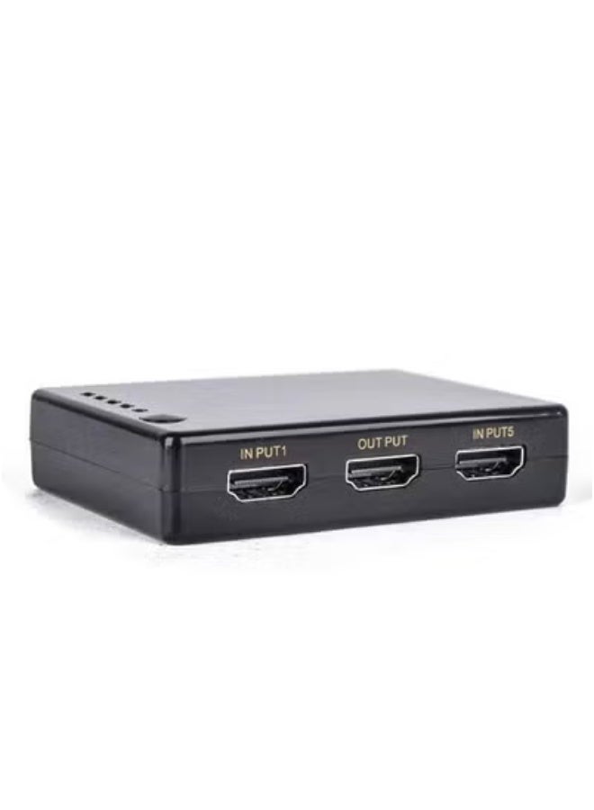 TIGER 5-Port HDMI Switch 4K Selector Splitter Hub with IR Remote – Supports UHD 4K@30Hz, Full HD 1080P, 3D, HDCP – Seamlessly Connect 5 HDMI Devices to 1 Display – Plug & Play HDMI Switch Box with LED Indicators – Compact Durable Design – Black/White/Silver - Image 5