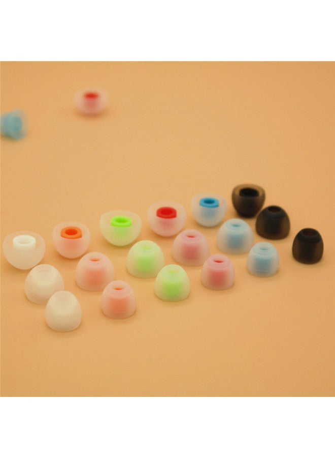 4.5mm In-ear Headphones Silicone Cap Headphones Two-color Transparent Silicone Ear Cap Multi-color-Color:Inside Green Outside Transparent Trumpet  - Image 2