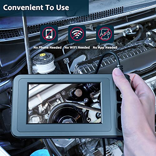 SKYBASIC Industrial Endoscope Borescope Camera with Light, 4.3'' LCD Screen HD Digital Snake Handheld Waterproof Sewer Inspection Camera with 8 LED Lights, 16.5FT Semi-Rigid Cable - Image 4