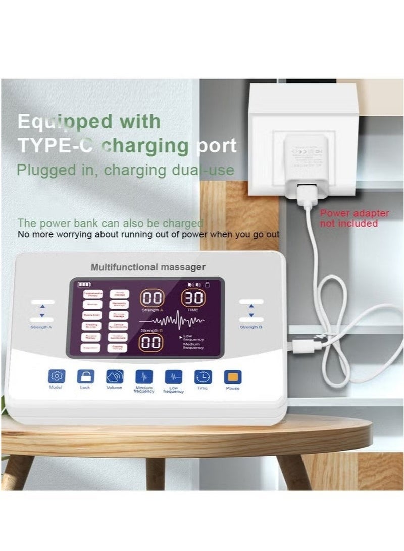 والالا جهاز تدليك نبضي مزدوج بتردد متوسط ​​إلى منخفض، جهاز تدريب تحفيز العضلات للقوة والتعافي، جهاز علاج طبيعي احترافي لإعادة تأهيل إصابات العضلات، أداة فعالة لاستعادة العضلات للرياضيين وعشاق اللياقة البدنية - Image 2