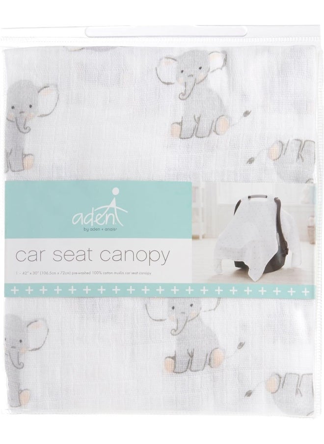 aden + anais aden + anais Car Seat Canopy, Safari Babes- Elephant  - Image 2