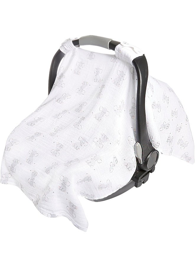 aden + anais aden + anais Car Seat Canopy, Safari Babes- Elephant  - Image 1