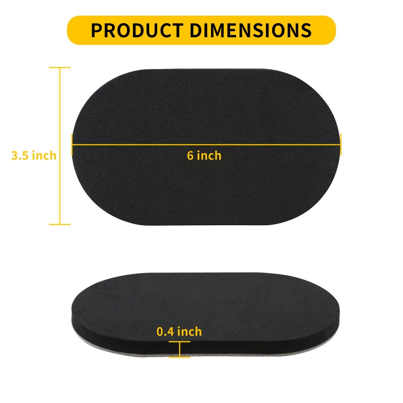New Space Felt Furniture Sliders 8Pcs 3 1/2 X 6 Inch Reusable Furniture Sliders For Hardwood Floors Heavy-Duty Felt Sliders Furniture Pads For Hard Surface - Floor Protectors For Moving Furniture. - Image 2