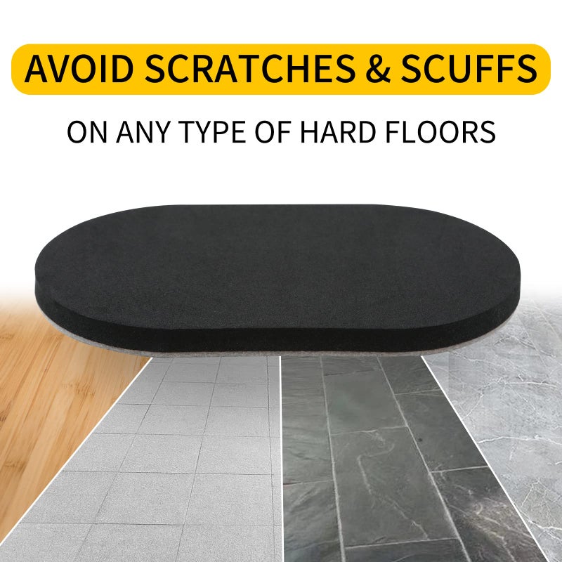 New Space Felt Furniture Sliders 8Pcs 3 1/2 X 6 Inch Reusable Furniture Sliders For Hardwood Floors Heavy-Duty Felt Sliders Furniture Pads For Hard Surface - Floor Protectors For Moving Furniture. - Image 4
