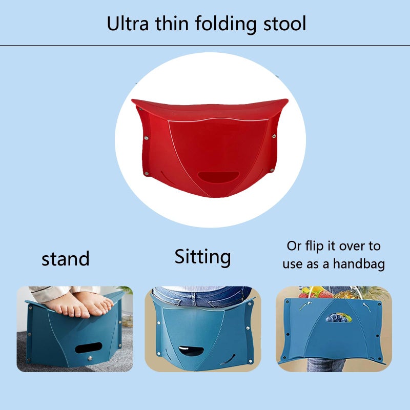 DISFAT Travel Foot Rest for Airplane Long Flights,Portable Folding Under Desk Foot Stool,Relieves Back & Knee Pain,Comfortable for Long Flights,Cars,Trains,Ultralight Mini(Dark Red) - Image 3