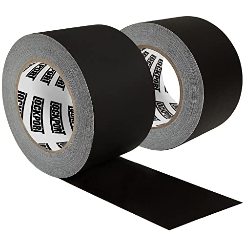 Lockport Black Gaffers Tape 3 inch x 30 Yards - 2 Pack Pro Black Gaff Tape - No Residue, Water Resistant, Non-Reflective, Easy Tear - Multipurpose - Image 1