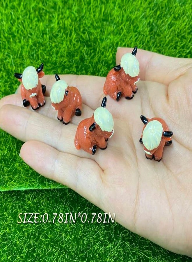 AWEELON 20 Pcs Mini Highland Cow Figurine Cute Highland Cow Statues Highland Cow Decor Handmade Resin Cow Sculpture Ornament for Decorations Home Bathroom Kitchen Garden Office Desk - Image 2