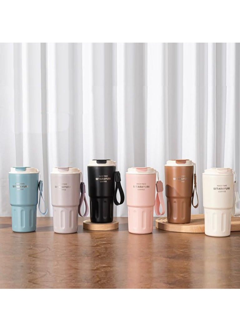 Sitarayuri Vacuum Insulated Bottle, Stainless Steel 600ML - Maron - Image 3