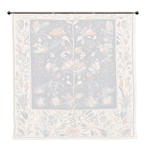 Yandood Tapestry Hanging Telescopic Rod 17-64 inch for Lightweight Aesthetic Tapestries Room Deco Scalable Wall Hanging Bar Banner Hanger Pole (Black) - Image 1